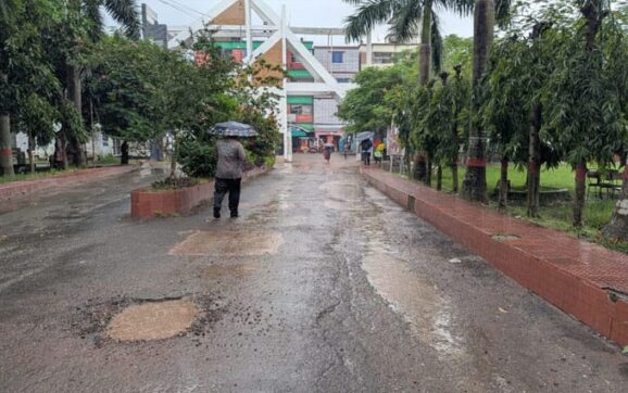 যবিপ্রবির সড়কে বেহাল দশা, দুর্ভোগ চরমে