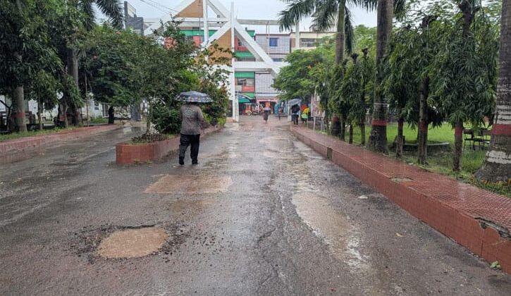 যবিপ্রবির সড়কে বেহাল দশা, দুর্ভোগ চরমে