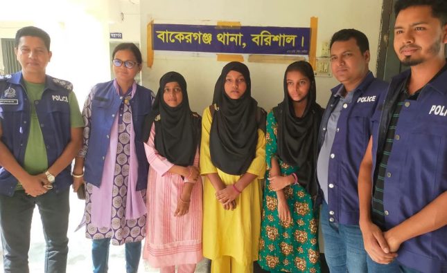 বাকেরগঞ্জের নিখোঁজ ৩ স্কুলছাত্রী ঢাকায় উদ্ধার