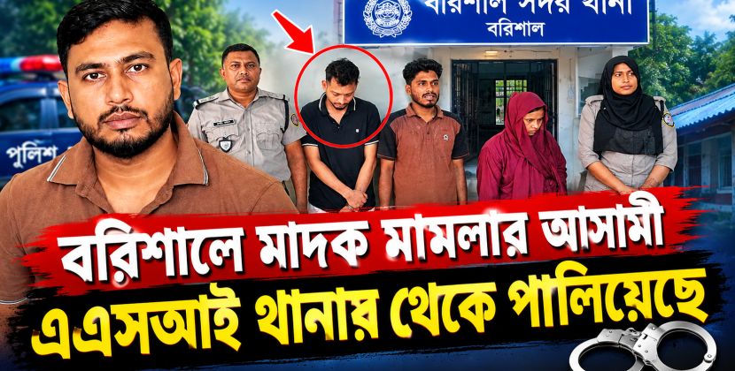 বরিশালে মাদক মামলার আসামী এএসআই থানা থেকে পালিয়েছে